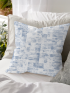 Abstract Blue Texture Cushion