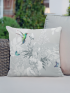 Hummingbird Elegance Silver Cushion