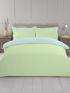 Reversible Plain Dyed Duvet Cover Set - Lemon & Turquoise