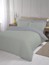 Reversible Plain Dyed Duvet Cover Set - Sage & Cool Grey