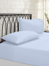 Non Iron Plain Sea Blue Housewife Pillowcase Pair
