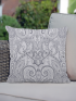 Regal Paisley Silver Cushion