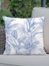 Blue Botanical Tropical Cushion